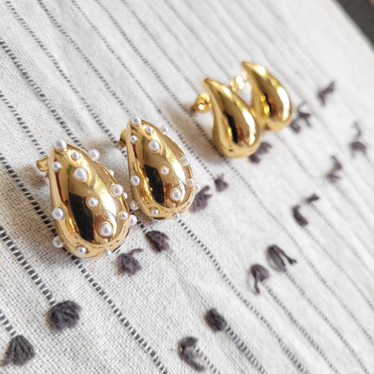 Pendientes  Gota perla